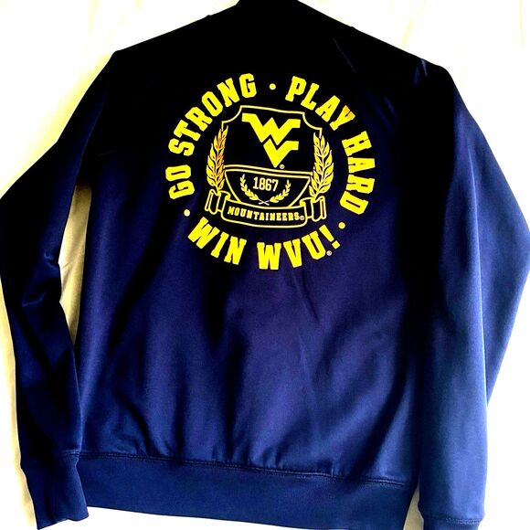 Victoria’s  Secret  LOVE PINK WEST VIRGINIA UNIVERSITY Track Jacket SMALL NAVY - Picture 4 of 5